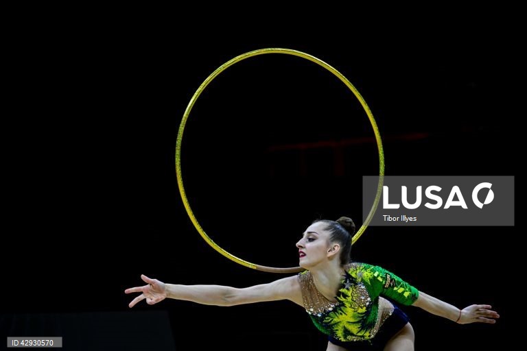 Final da competição individual do 40.º Campeonato da Europa de Ginástica Rítmica na Papp Laszlo Budapest Sports Arena, em Budapes, Hungria.