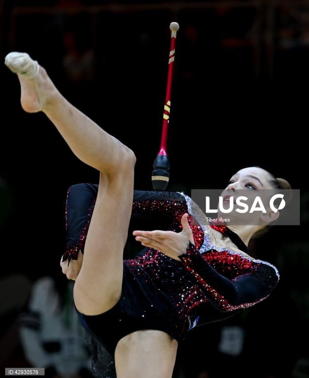 Final da competição individual do 40.º Campeonato da Europa de Ginástica Rítmica na Papp Laszlo Budapest Sports Arena, em Budapes, Hungria.