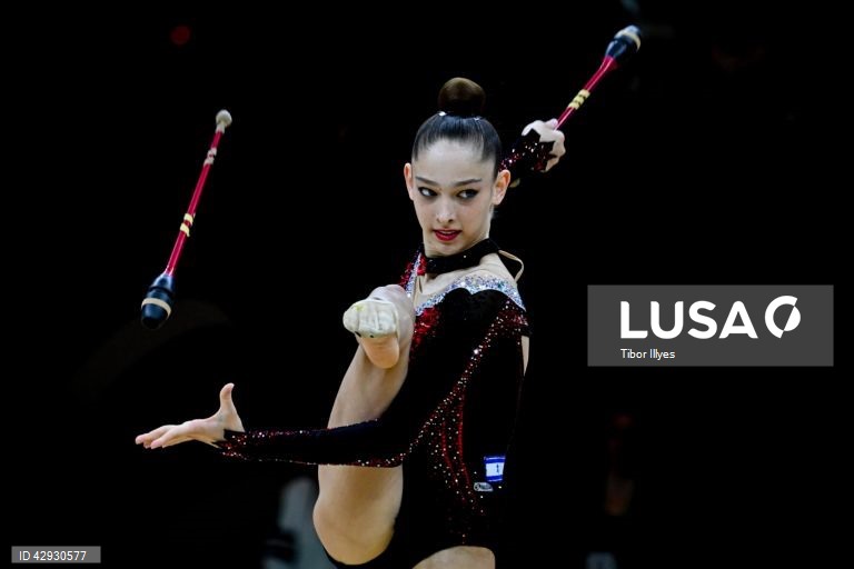 Final da competição individual do 40.º Campeonato da Europa de Ginástica Rítmica na Papp Laszlo Budapest Sports Arena, em Budapes, Hungria.