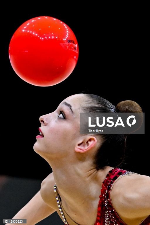 Final da competição individual do 40.º Campeonato da Europa de Ginástica Rítmica na Papp Laszlo Budapest Sports Arena, em Budapes, Hungria.