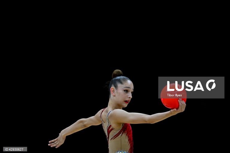 Final da competição individual do 40.º Campeonato da Europa de Ginástica Rítmica na Papp Laszlo Budapest Sports Arena, em Budapes, Hungria.