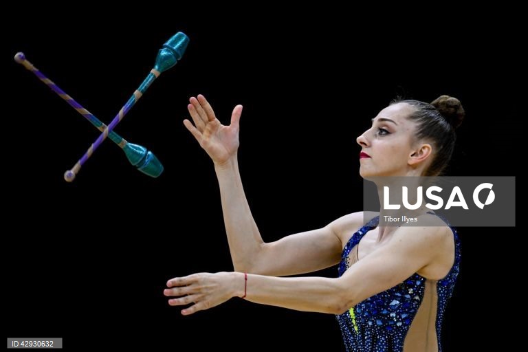 Final da competição individual do 40.º Campeonato da Europa de Ginástica Rítmica na Papp Laszlo Budapest Sports Arena, em Budapes, Hungria.