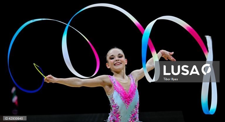 Final da competição individual do 40.º Campeonato da Europa de Ginástica Rítmica na Papp Laszlo Budapest Sports Arena, em Budapes, Hungria.