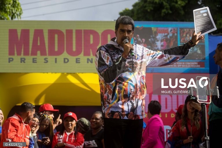 Venezuela: Campanha eleitoral de Nicolas Maduro em Caracas