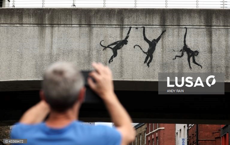 Londres: O artista britânico Banksy lança a sua terceira obra de arte com temática animal