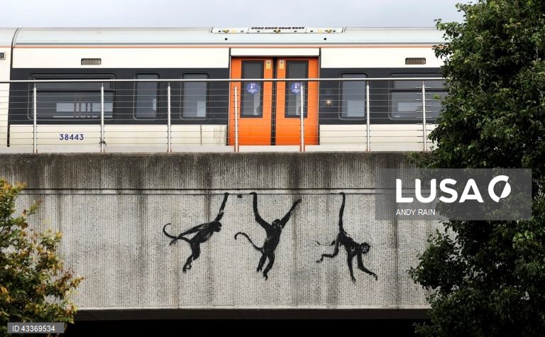 Londres: O artista britânico Banksy lança a sua terceira obra de arte com temática animal