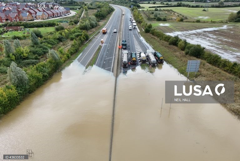 Alertas de inundações na sequência de chuvas fortes em Inglaterra