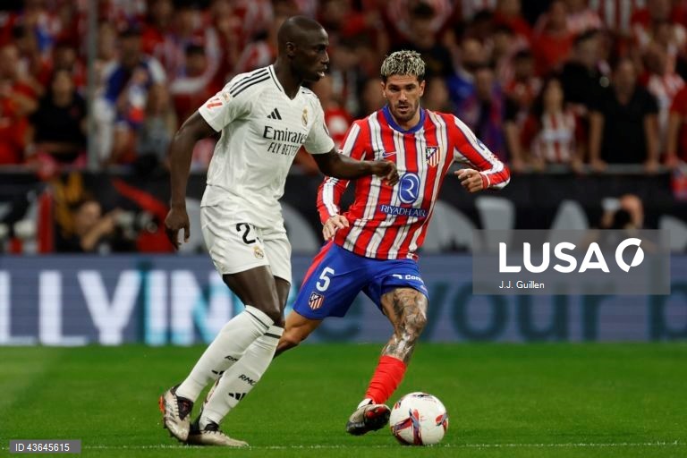 Futebol: Liga espanhola - Atlético de Madrid vs Real Madrid