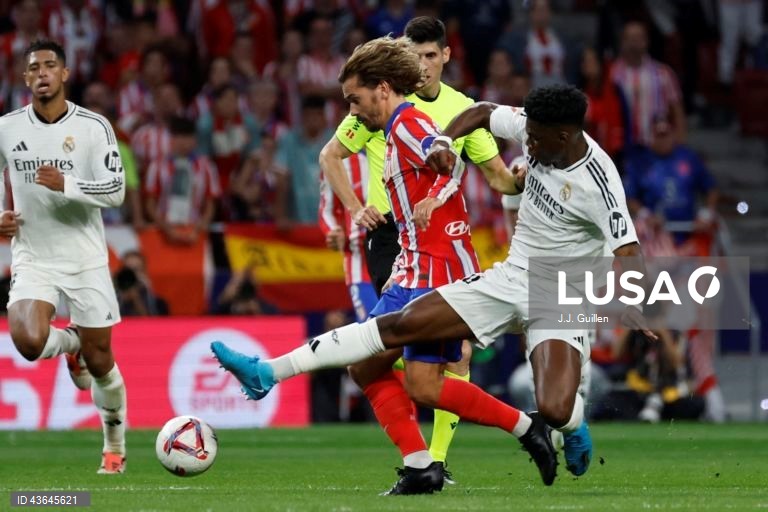Futebol: Liga espanhola - Atlético de Madrid vs Real Madrid