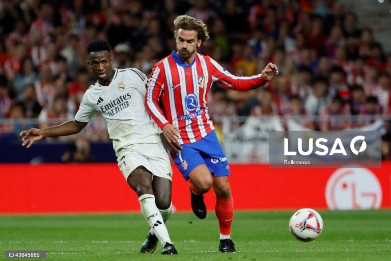 Futebol: Liga espanhola - Atlético de Madrid vs Real Madrid