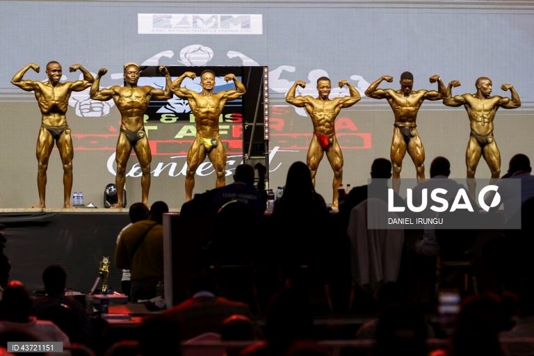 Quénia: Concurso de culturismo em Nairobi