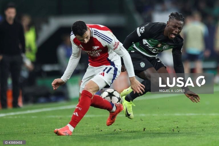 O Sporting sofreu hoje a primeira derrota na edição 2024/25 da Liga dos Campeões em futebol, ao ser goleado por 5-1 na receção aos ingleses do Arsenal, em encontro da quinta jornada da fase de liga.