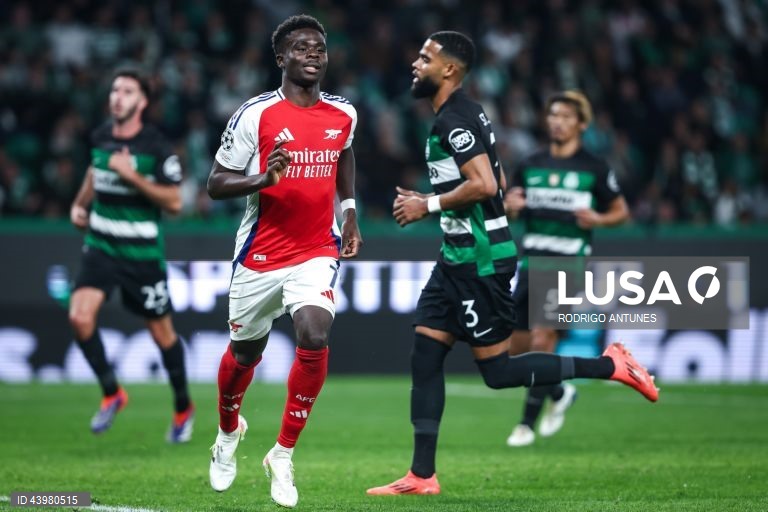 O Sporting sofreu hoje a primeira derrota na edição 2024/25 da Liga dos Campeões em futebol, ao ser goleado por 5-1 na receção aos ingleses do Arsenal, em encontro da quinta jornada da fase de liga.