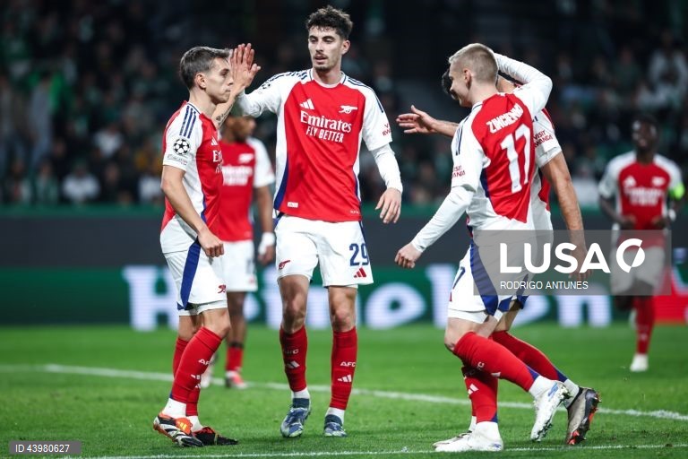 O Sporting sofreu hoje a primeira derrota na edição 2024/25 da Liga dos Campeões em futebol, ao ser goleado por 5-1 na receção aos ingleses do Arsenal, em encontro da quinta jornada da fase de liga.