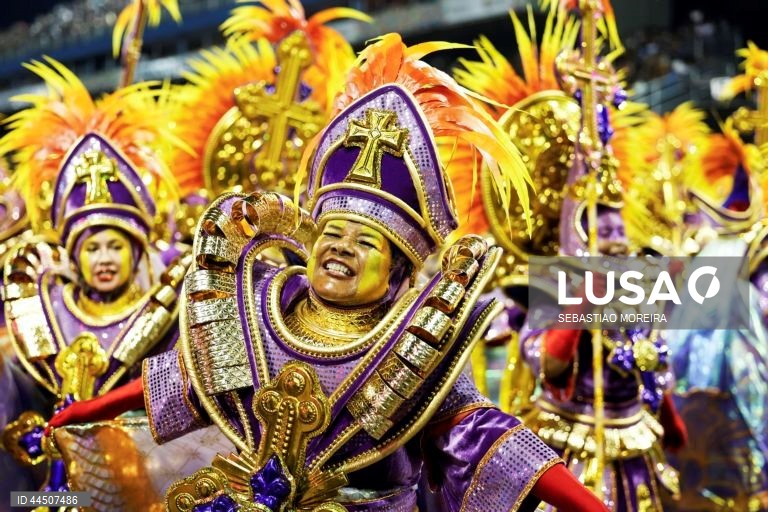 Carnaval de São Paulo 2025 no sambódromo do Anhembi em São Paulo, Brasil.
