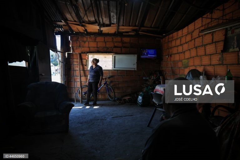 Barracas de uma comunidade cigana que em breve irão viver em habitações sociais, em Paredes, 25 de março de 2025. Nesta fase, estão a colocar os pertences nos apartamentos novos e nesta transição as barracas serão demolidas. JOSÉ COELHO/LUSA
