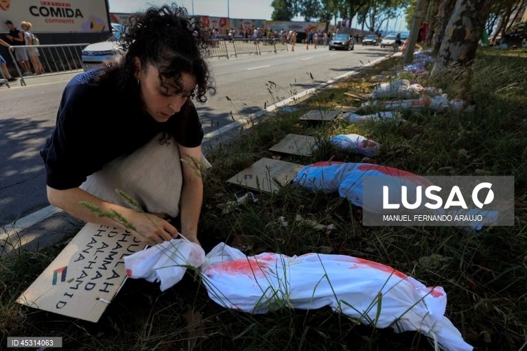 Ação pelo fim do genocídio em Gaza no Porto