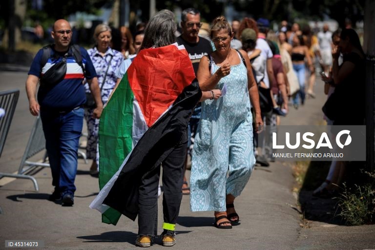 Ação pelo fim do genocídio em Gaza no Porto