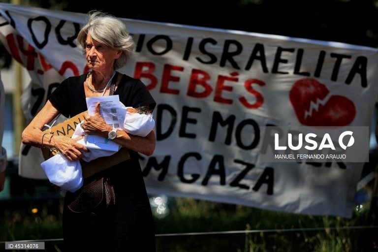 Ação pelo fim do genocídio em Gaza no Porto