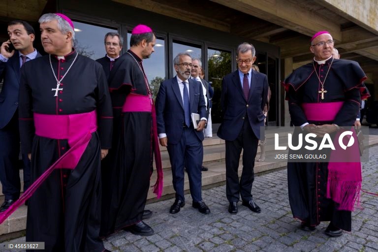 Secretário de Estado do Vaticano, Cardeal Pietro Parolin, durante a cerimónia de encerramento do compromisso do Jubileu com a cidade, na Fundação Calouste Gulbenkian, em Lisboa.