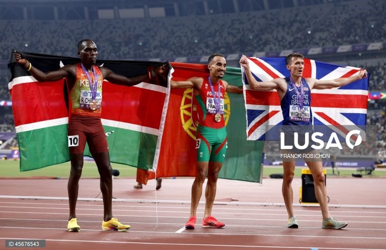 Japão/atletismo: Isaac Nader conquista a medalha de ouro nos 1500m