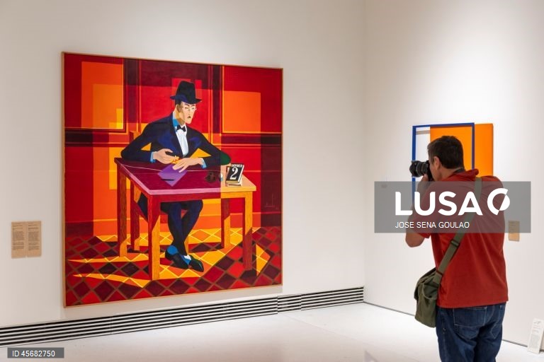 Visita guiada às três novas exposições do Centro de Arte Moderna (CAM) Gulbenkian, “Xerazade, a Coleção Interminável do CAM”, “Zineb Sedira. Standing Here Wondering Which Way to Go” e “Francisco Trêpa. Baile dos Bugalhos”, em Lisboa, 18 de setembro de 2025. JOSÉ SENA GOULÃO/LUSA