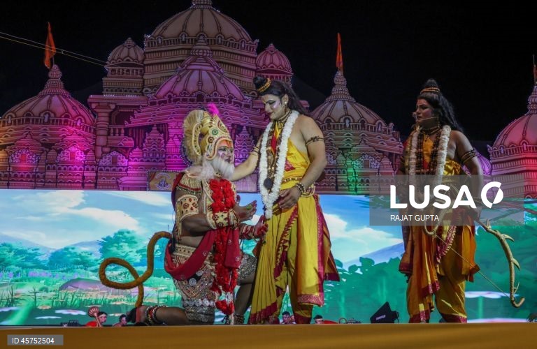 Índia: Apresentação de Ramleela em Nova Deli