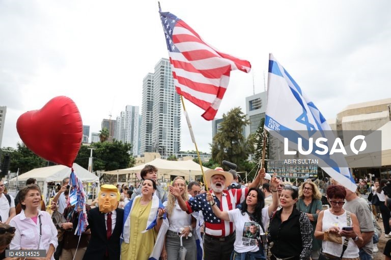 Israel: Comemorações em Tel Aviv após o anúncio do acordo de paz com Gaza