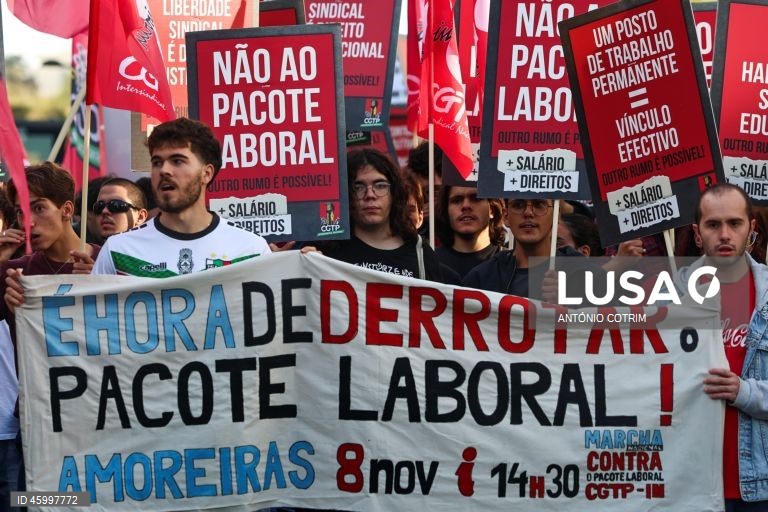 CGTP-IN: Marcha nacional "Contra o Pacote Laboral" 