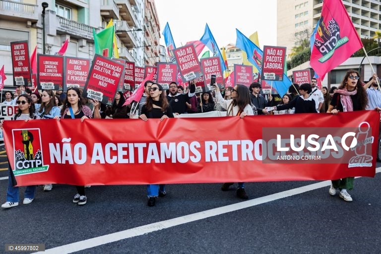 CGTP-IN: Marcha nacional "Contra o Pacote Laboral" 