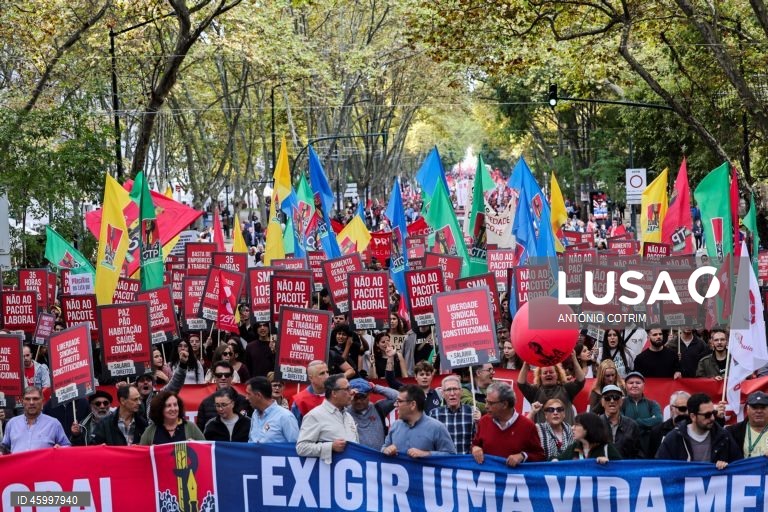 CGTP-IN: Marcha nacional "Contra o Pacote Laboral" 