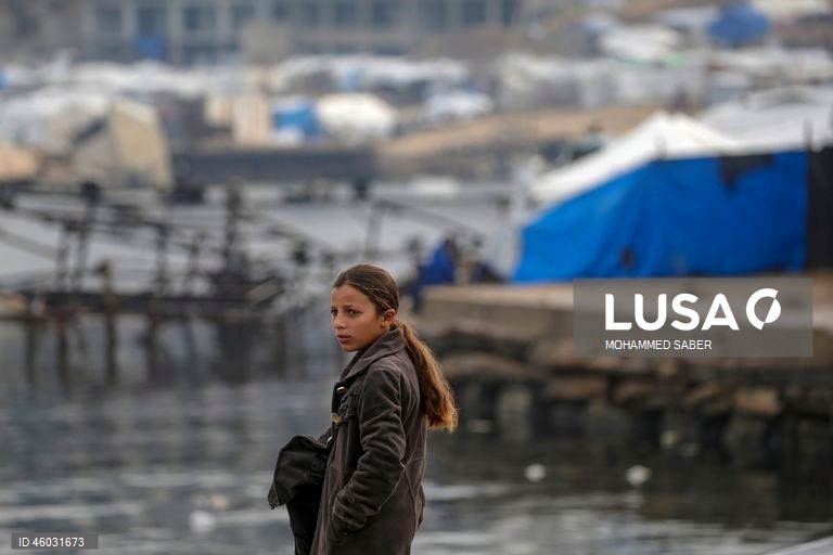 Palestina: Deslocados de Gaza preparam-se para o inverno em acampamentos improvisados