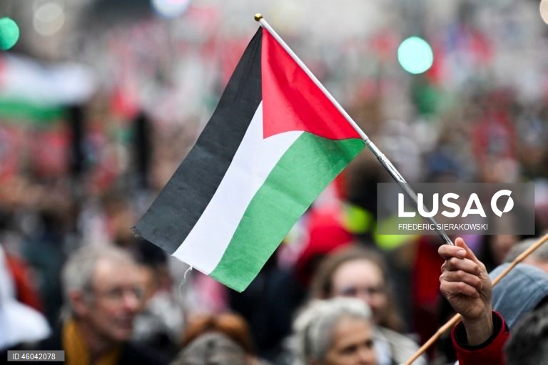 Bruxelas: Marcha nacional em solidariedade com o povo palestiniano.