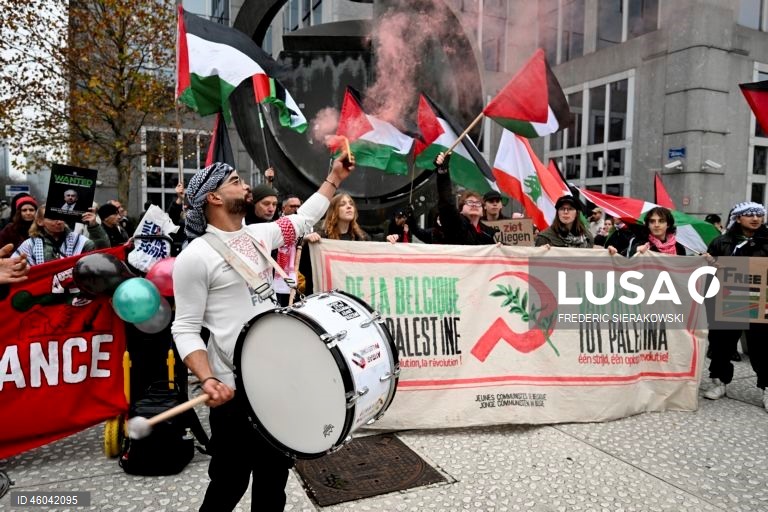 Bruxelas: Marcha nacional em solidariedade com o povo palestiniano.
