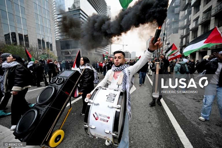 Bruxelas: Marcha nacional em solidariedade com o povo palestiniano.