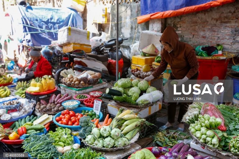 Vietname: Mercado de rua em Hanoi
