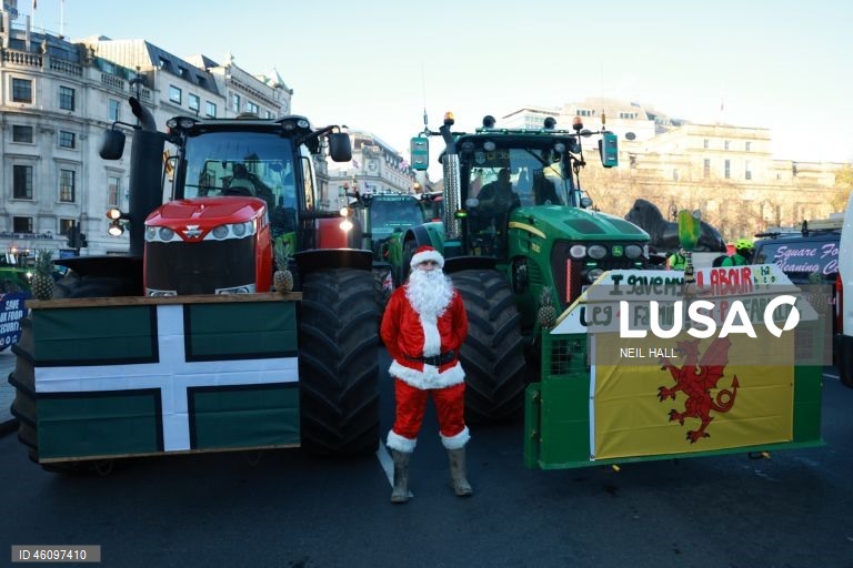 Reino Unido: Agricultores britânicos protestam no dia da apresentação do orçamento em Londres