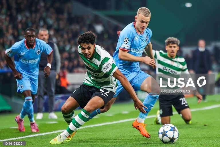 O Sporting venceu hoje os belgas do Club Brugge por 3-0, na quinta jornada da fase de liga da Liga dos Campeões de futebol, mantendo o pleno de vitórias em casa na presente edição da prova.