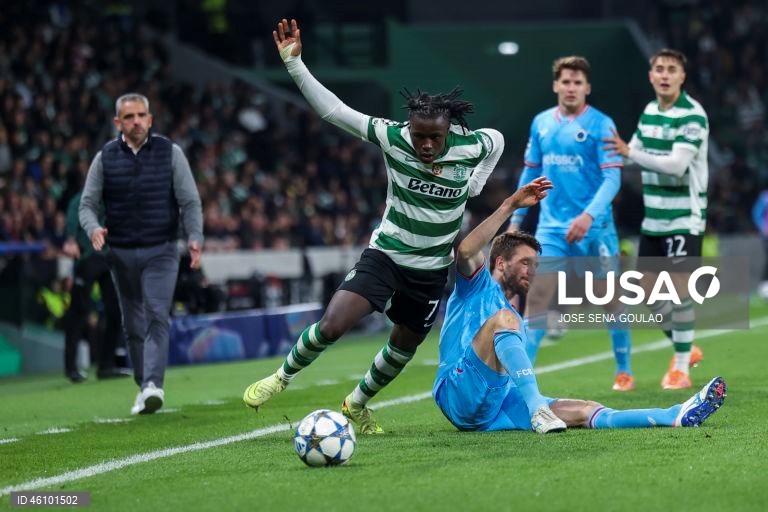 O Sporting venceu hoje os belgas do Club Brugge por 3-0, na quinta jornada da fase de liga da Liga dos Campeões de futebol, mantendo o pleno de vitórias em casa na presente edição da prova.