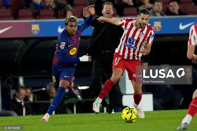 Futebol: Liga espanhola: FC Barcelona - Atlético de Madrid