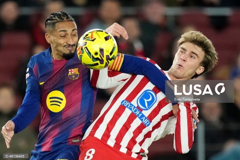 Futebol: Liga espanhola: FC Barcelona - Atlético de Madrid