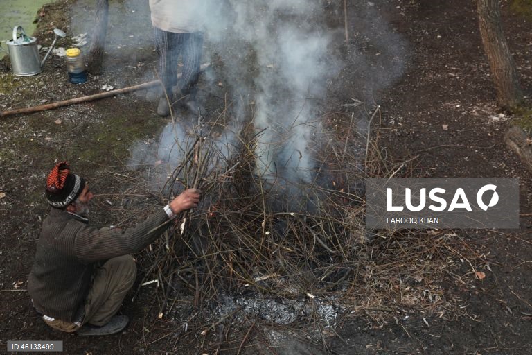 Índia: Onda de frio atinge Srinagar