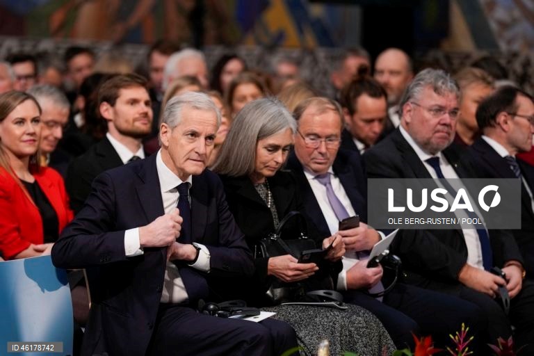 Noruega: Cerimónia de entrega do Prémio Nobel da Paz 2025