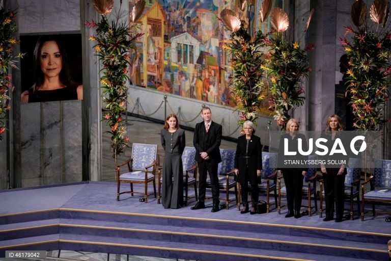 Noruega: Cerimónia de entrega do Prémio Nobel da Paz 2025