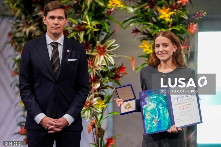 Noruega: Cerimónia de entrega do Prémio Nobel da Paz 2025