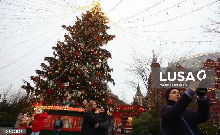 Rússia: Decorações de Natal em Moscovo