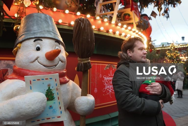 Rússia: Decorações de Natal em Moscovo