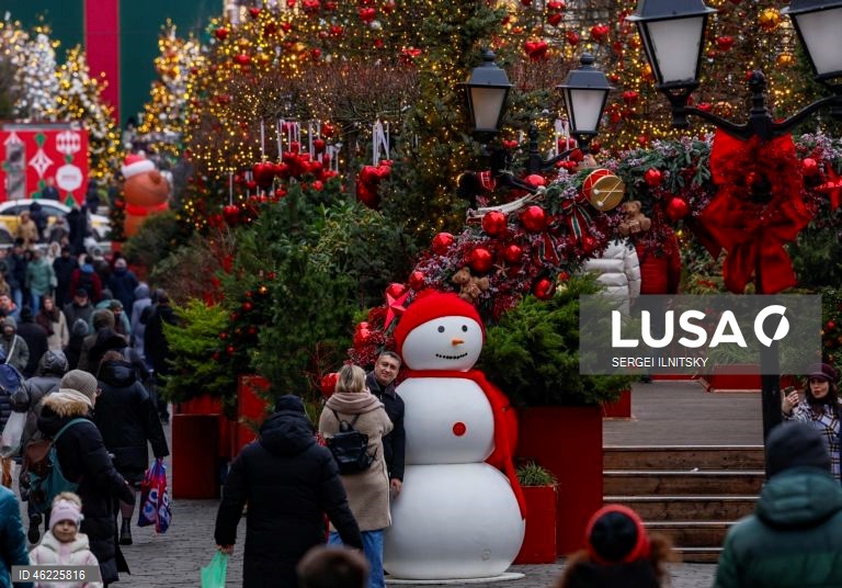 Rússia: Decorações de Natal em Moscovo