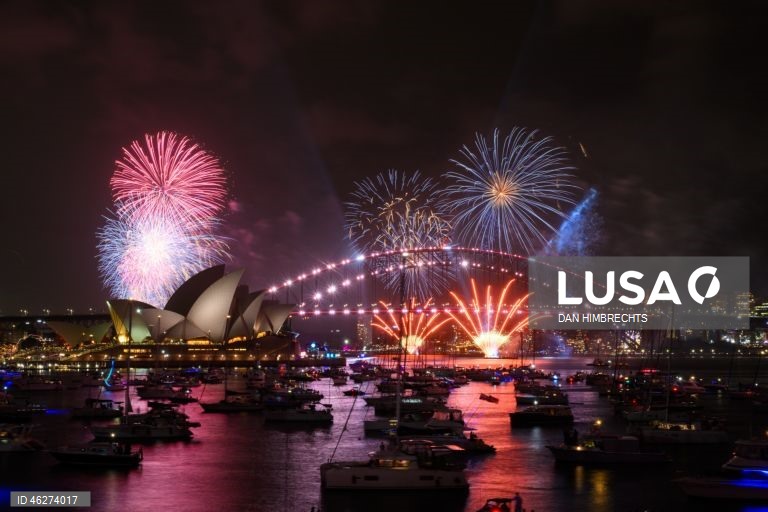 Fogo de artifício de Ano Novo em Sydney, Austrália