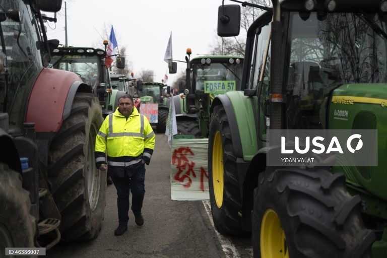 França: Manifestação de agricultores em Estrasburgo contra o acordo União Europeia-Mercosul 